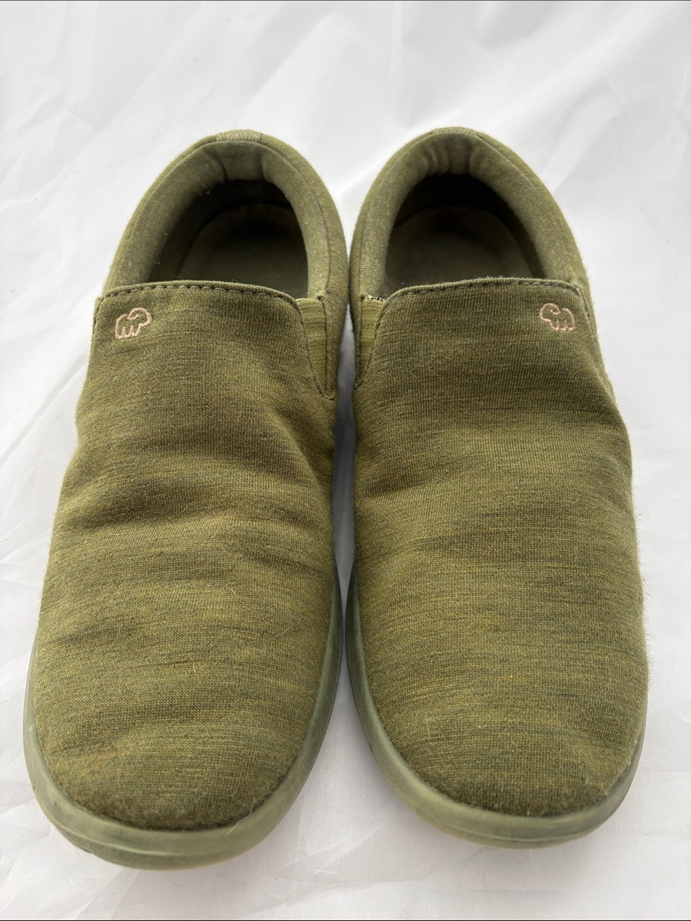 Merinos Women’s Slip-On Casual Shoes in Olive Green